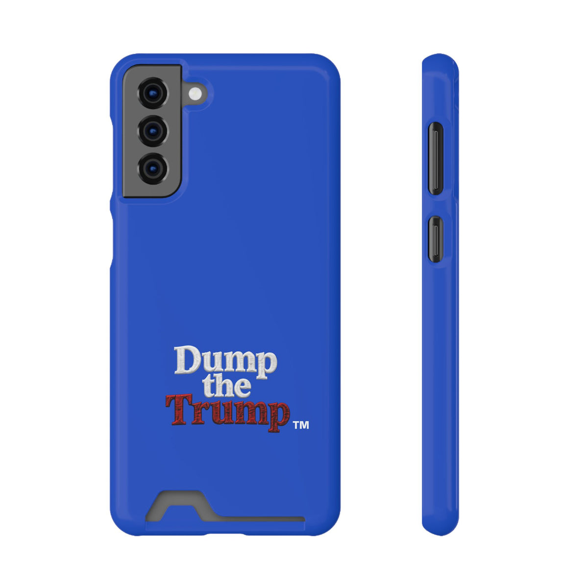 DT Trump iPhone/Samsung Case With Card Holder (BLUE)