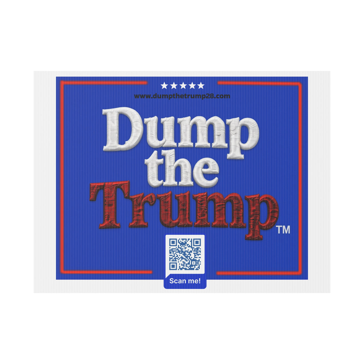 DT Trump Yard Sign — Lawn Sign with QR Code