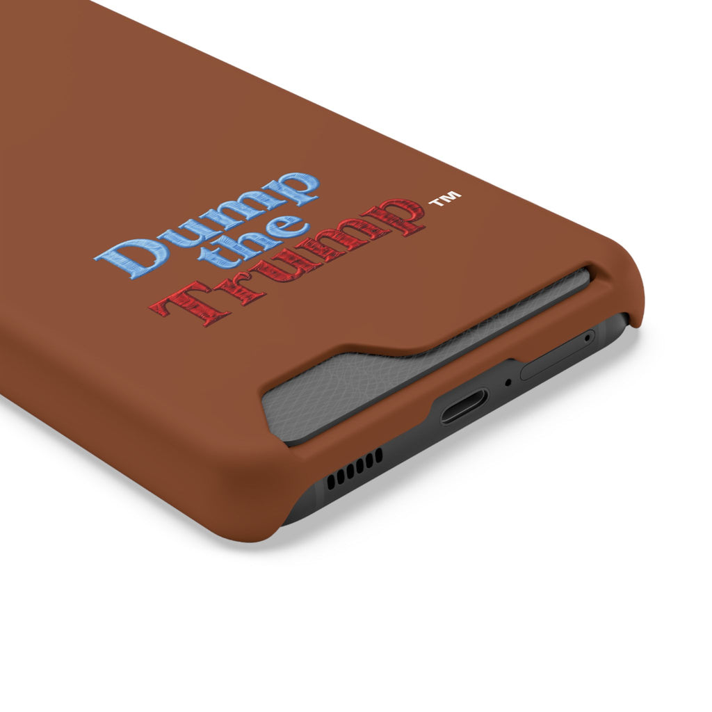 DT Trump iPhone/Samsung Case With Card Holder (BROWN)