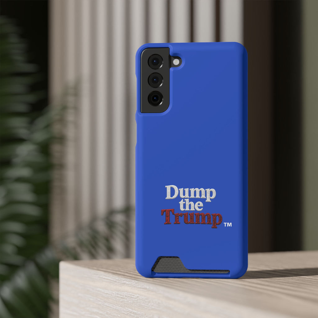 DT Trump iPhone/Samsung Case With Card Holder (BLUE)