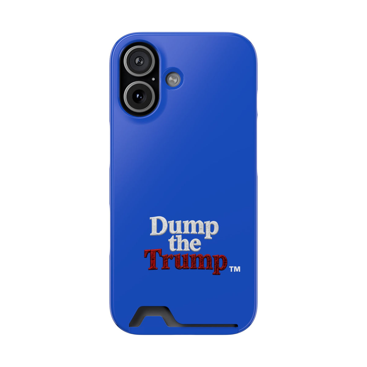 DT Trump iPhone/Samsung Case With Card Holder (BLUE)