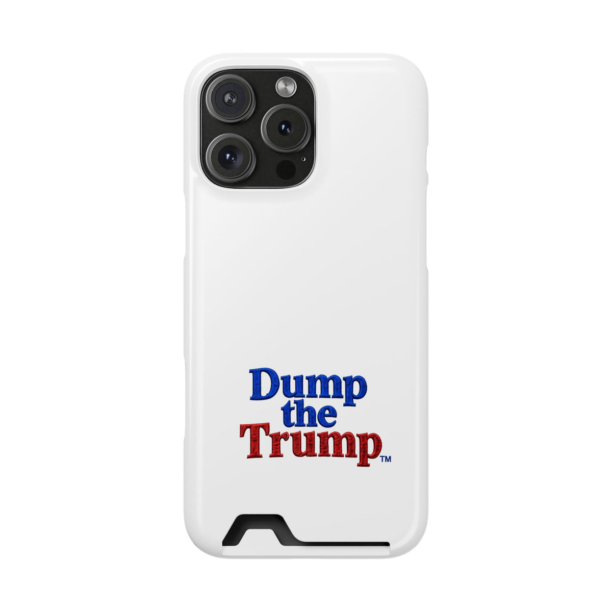 DT Trump iPhone/Samsung Case With Card Holder (WHITE)