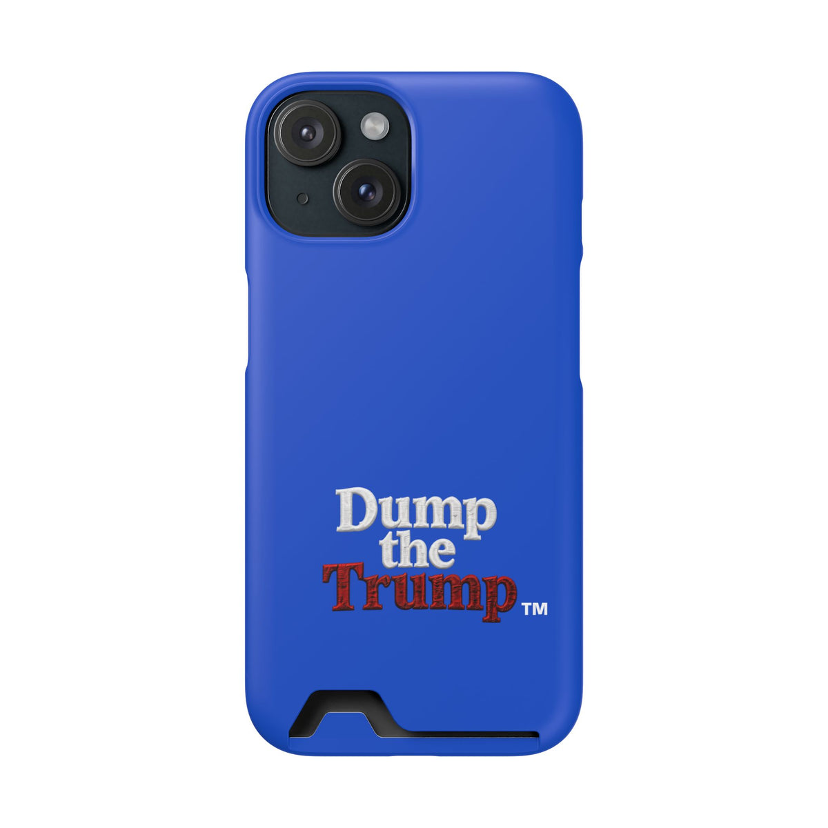 DT Trump iPhone/Samsung Case With Card Holder (BLUE)