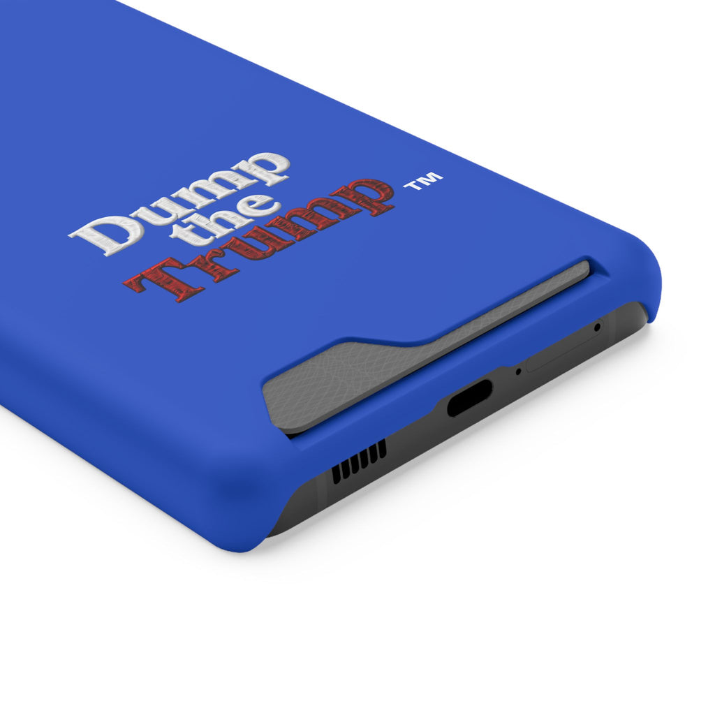 DT Trump iPhone/Samsung Case With Card Holder (BLUE)