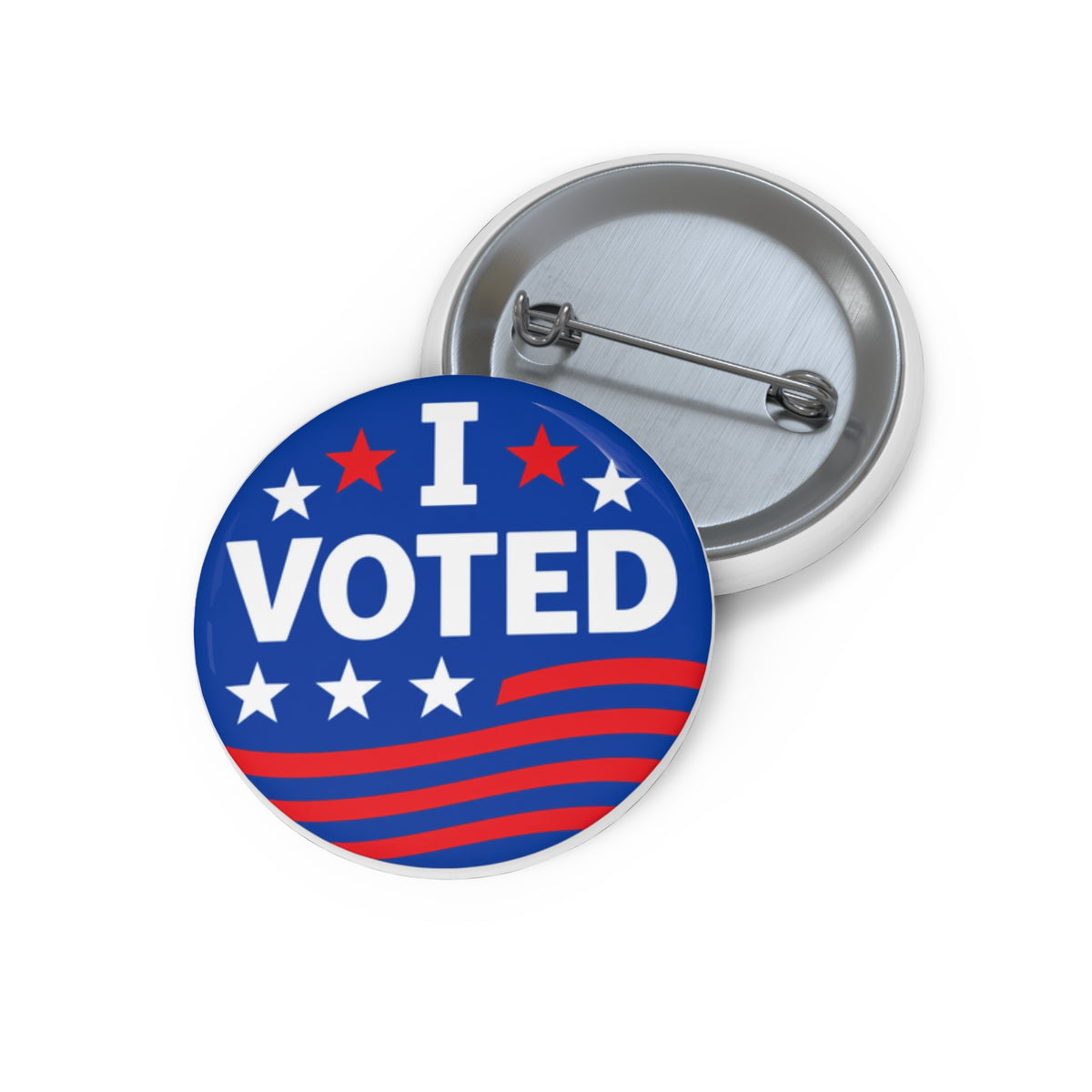 I Voted Round Pin Button — Election Badge for Voters 1.25"