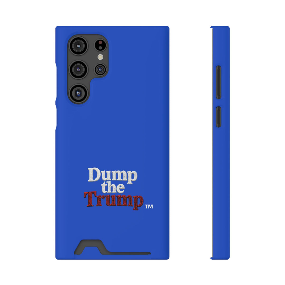 DT Trump iPhone/Samsung Case With Card Holder (BLUE)
