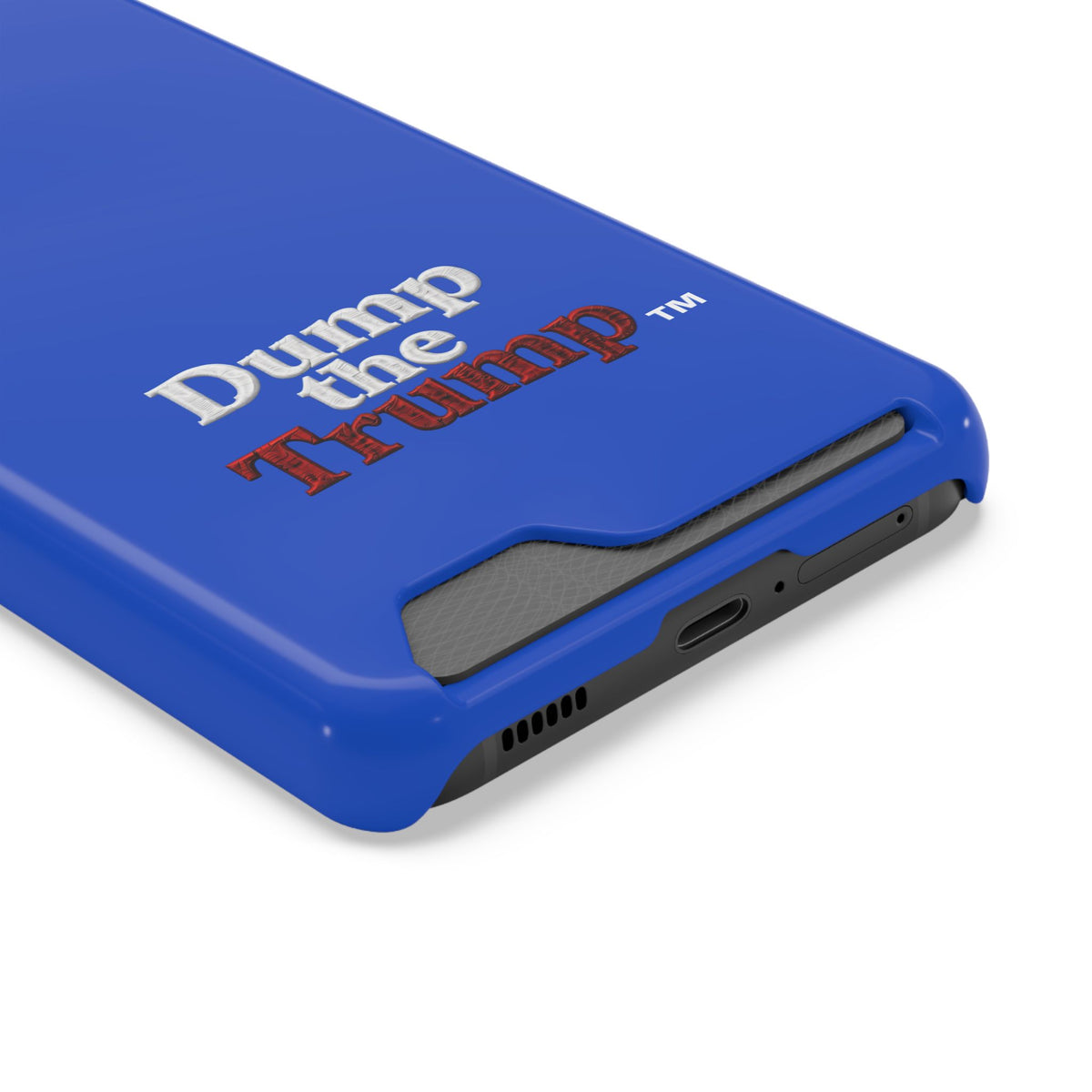 DT Trump iPhone/Samsung Case With Card Holder (BLUE)