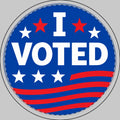 I Voted Round Car Magnet – Election Sticker for Vehicles 6"