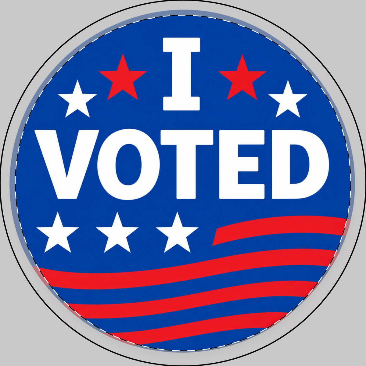 I Voted Round Car Magnet – Election Sticker for Vehicles 6"