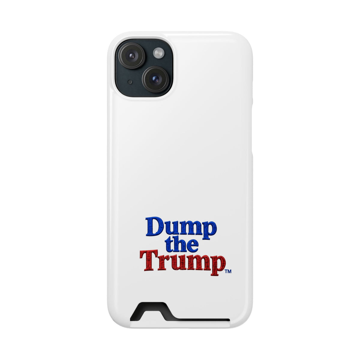 DT Trump iPhone/Samsung Case With Card Holder (WHITE)