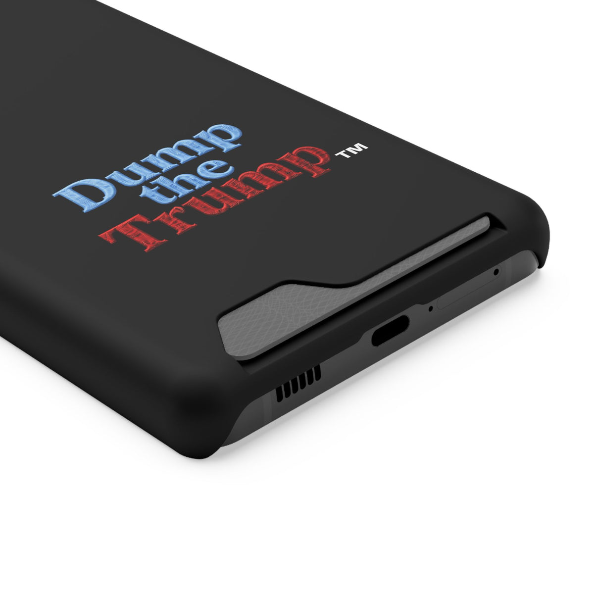 DT Trump iPhone/Samsung Case With Card Holder (BLACK)