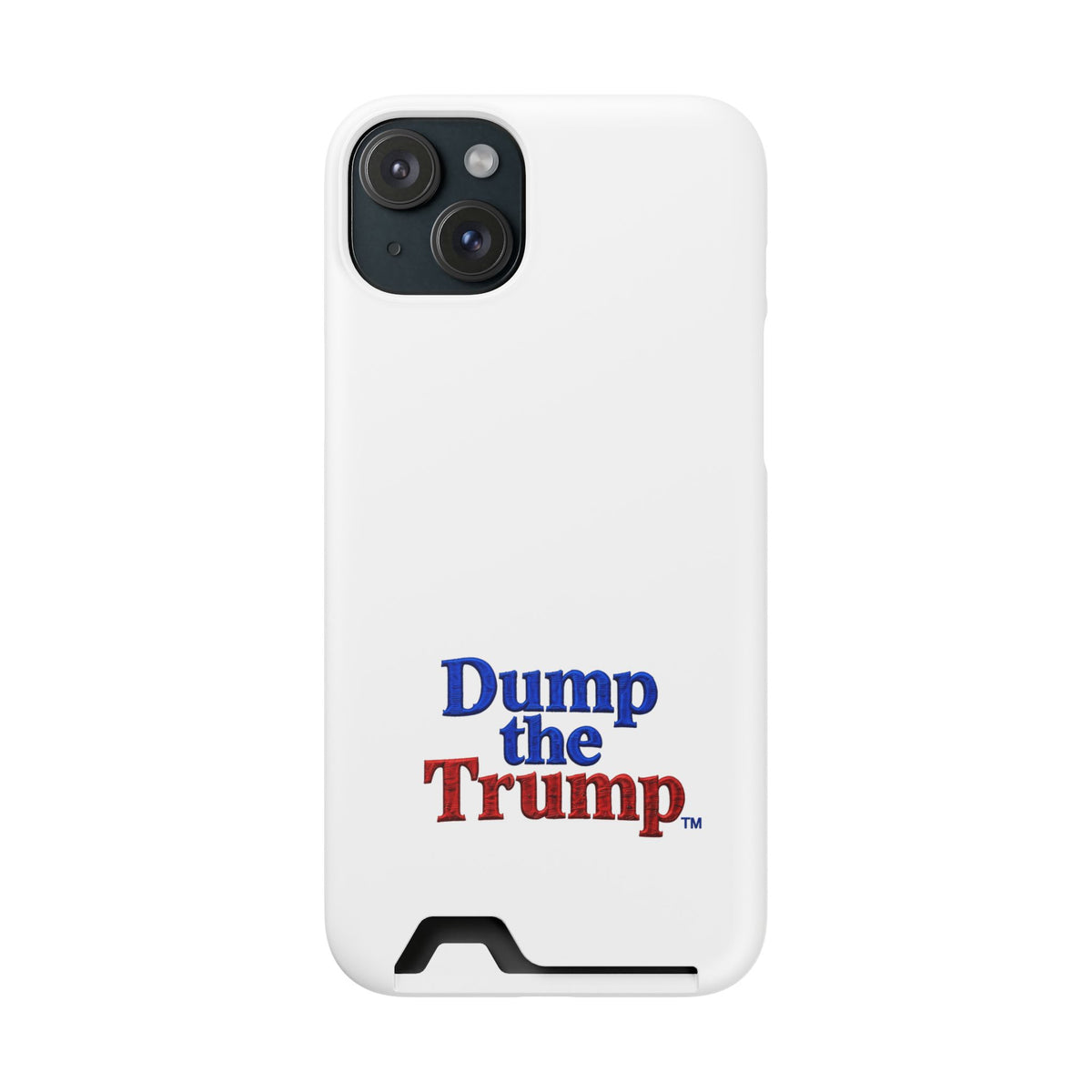 DT Trump iPhone/Samsung Case With Card Holder (WHITE)