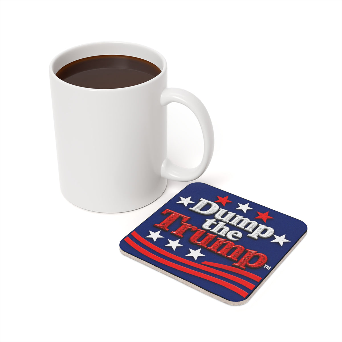 Dump the Trump Cork Back Coaster