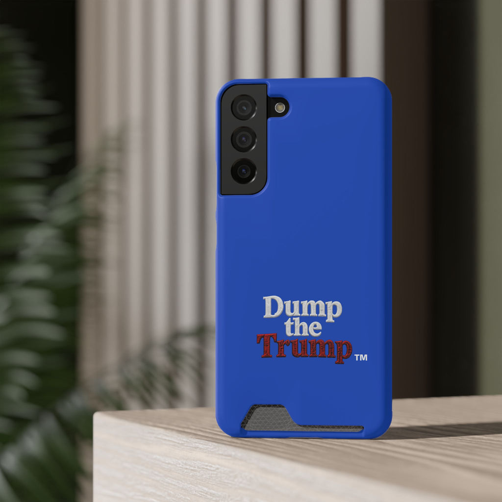 DT Trump iPhone/Samsung Case With Card Holder (BLUE)