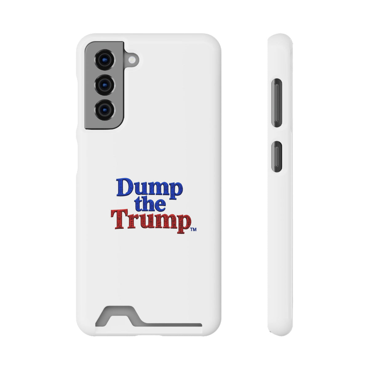 DT Trump iPhone/Samsung Case With Card Holder (WHITE)