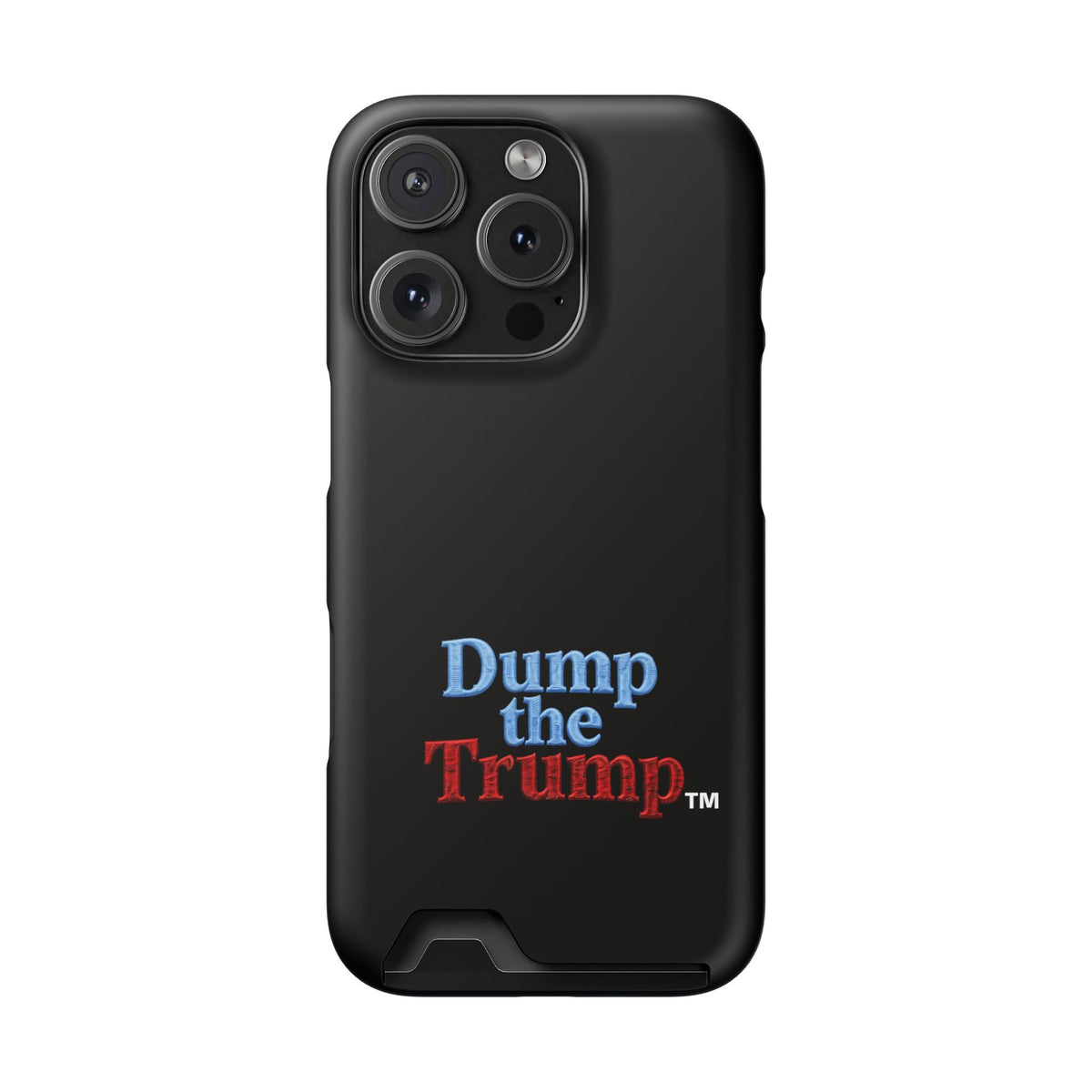DT Trump iPhone/Samsung Case With Card Holder (BLACK)