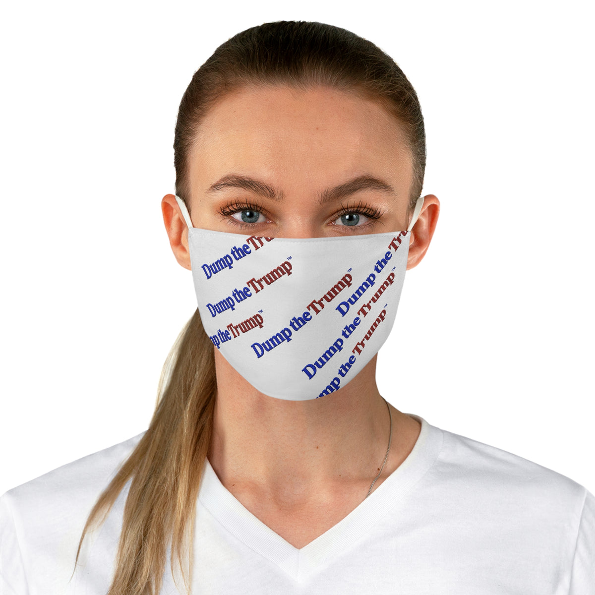DT Trump Face Mask — “Dump the Trump” Repeated Print