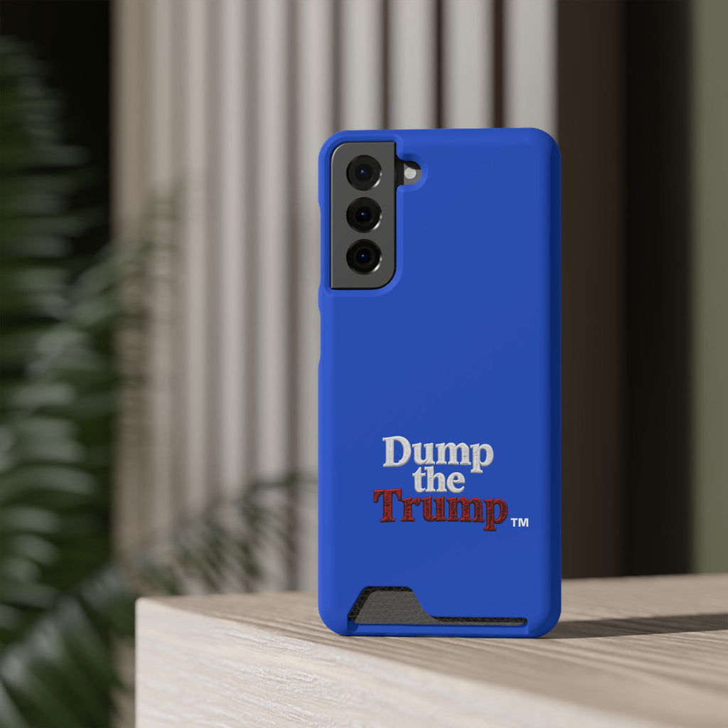 DT Trump iPhone/Samsung Case With Card Holder (BLUE)