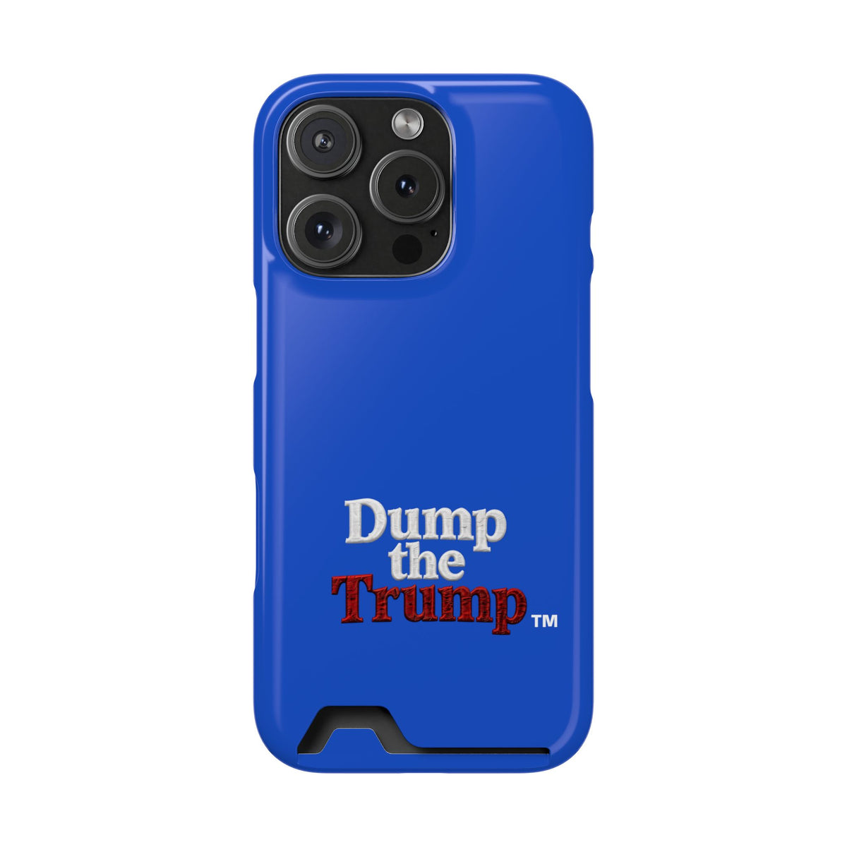 DT Trump iPhone/Samsung Case With Card Holder (BLUE)