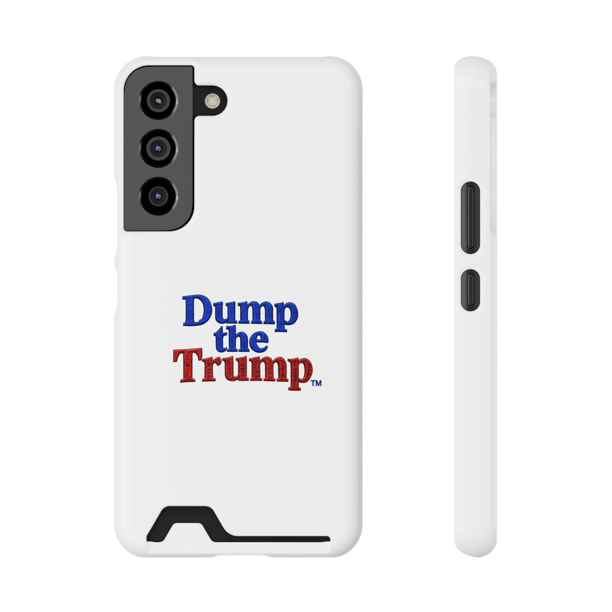 DT Trump iPhone/Samsung Case With Card Holder (WHITE)