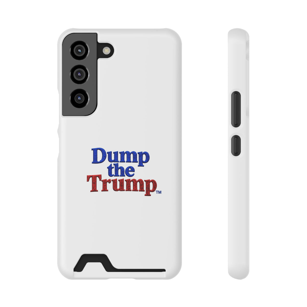 DT Trump iPhone/Samsung Case With Card Holder (WHITE)