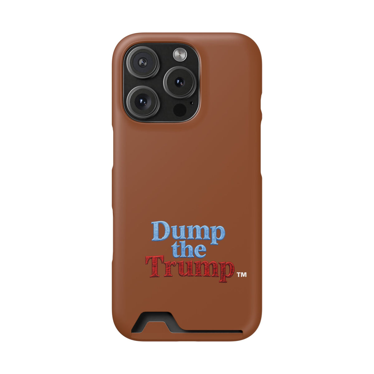 DT Trump iPhone/Samsung Case With Card Holder (BROWN)