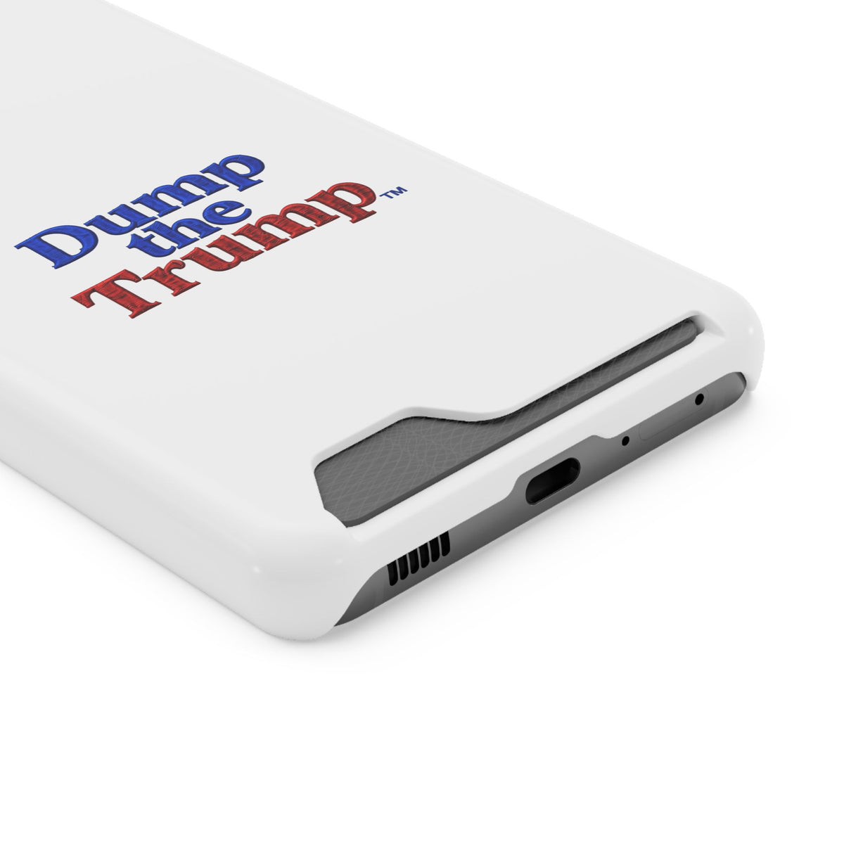 DT Trump iPhone/Samsung Case With Card Holder (WHITE)