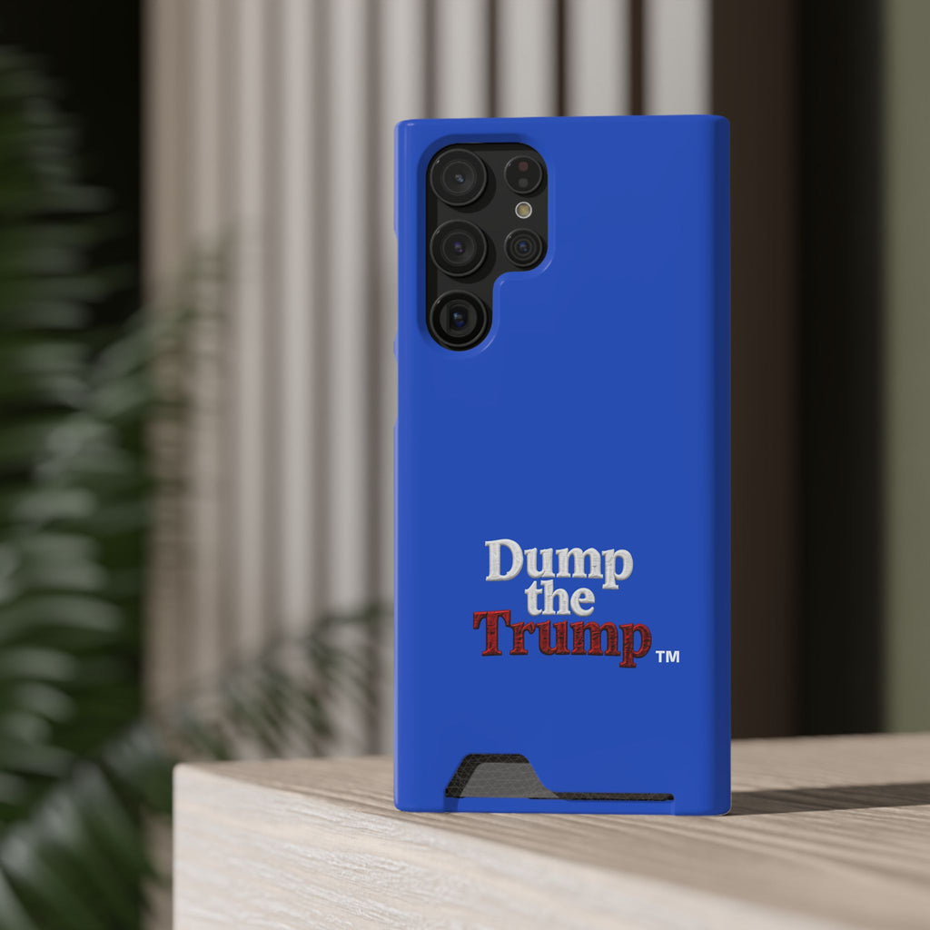 DT Trump iPhone/Samsung Case With Card Holder (BLUE)