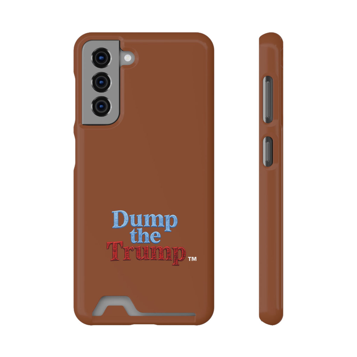 DT Trump iPhone/Samsung Case With Card Holder (BROWN)