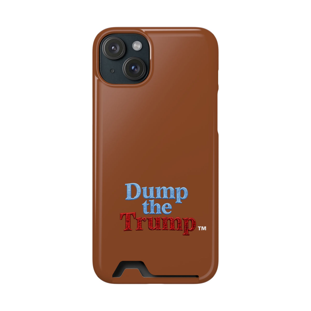 DT Trump iPhone/Samsung Case With Card Holder (BROWN)
