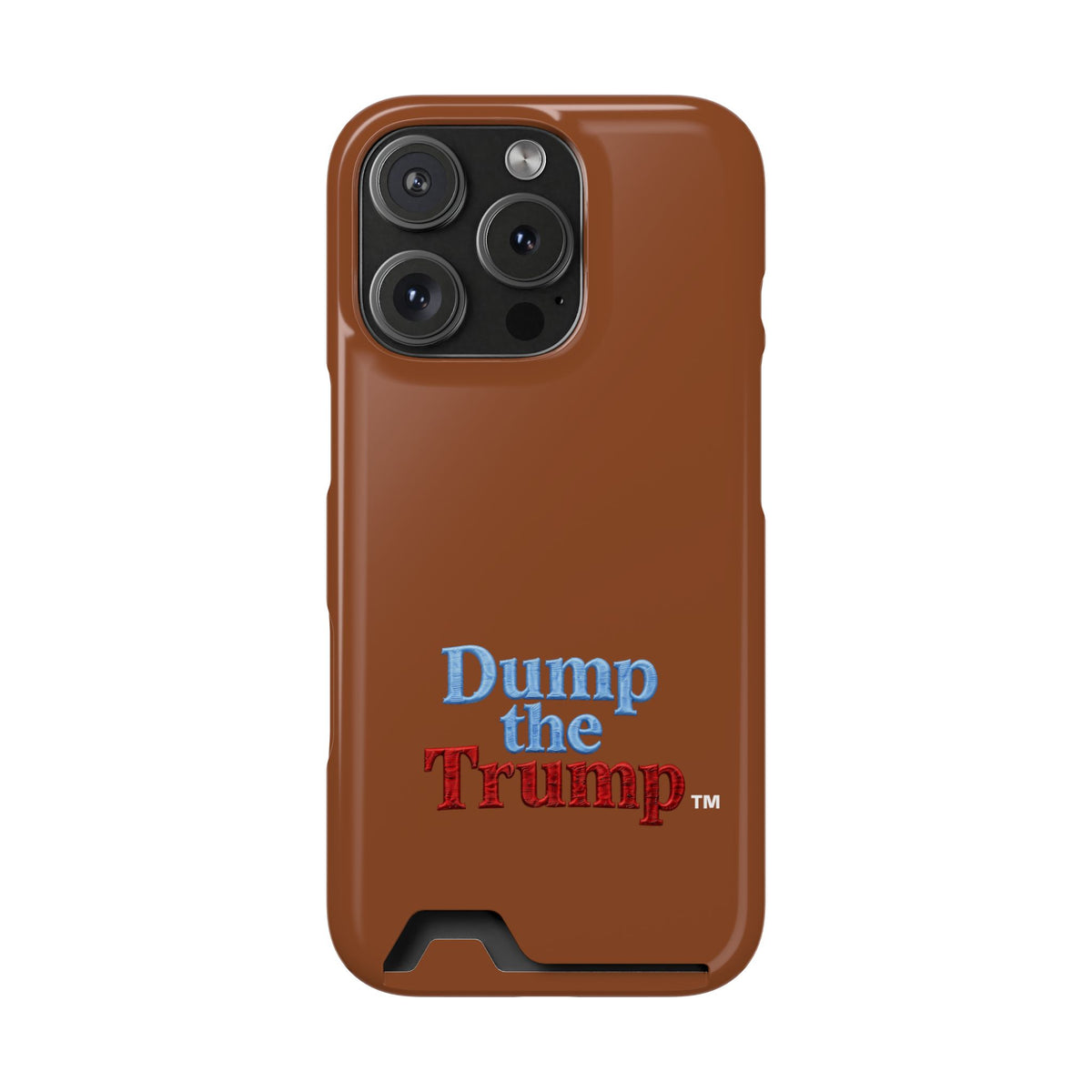 DT Trump iPhone/Samsung Case With Card Holder (BROWN)