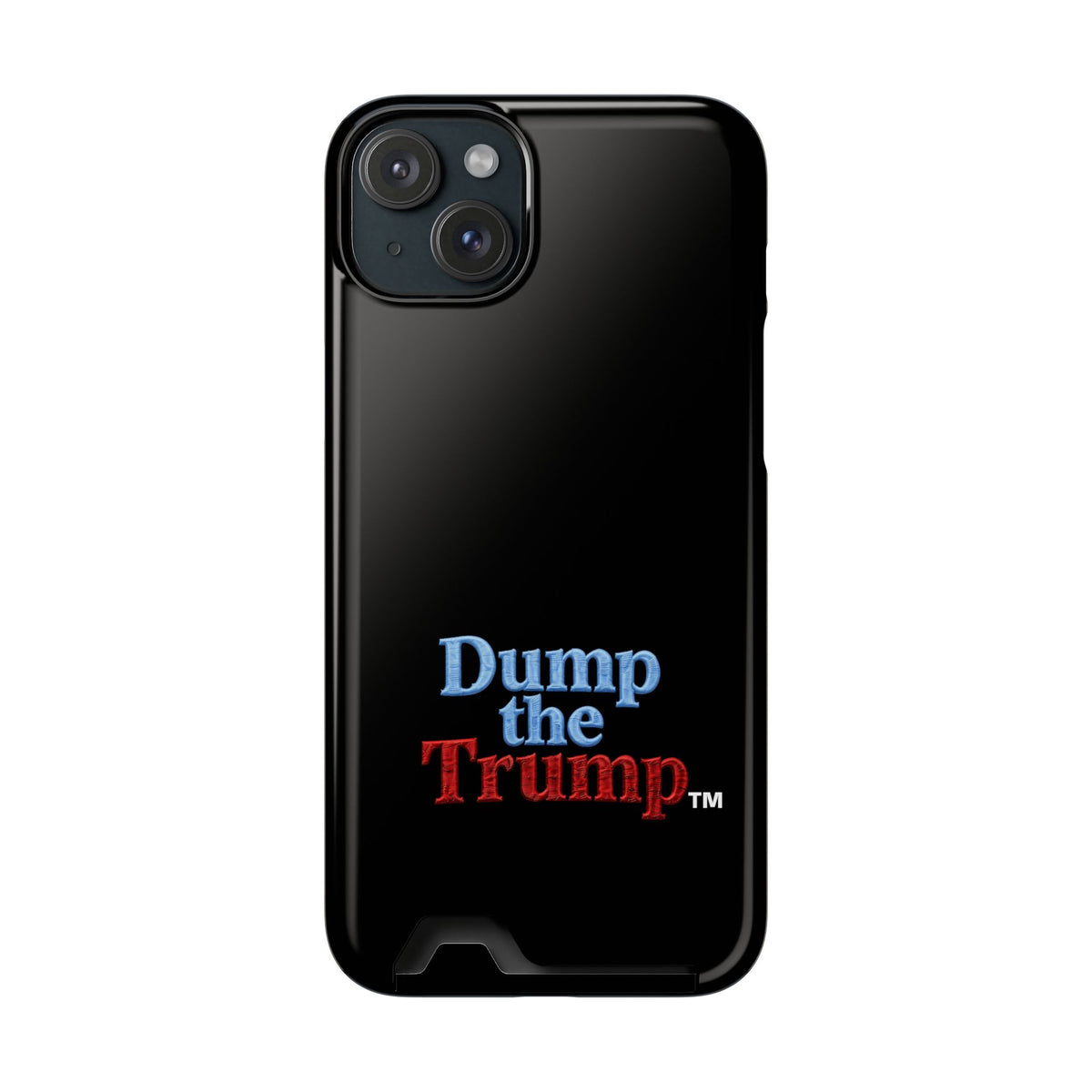 DT Trump iPhone/Samsung Case With Card Holder (BLACK)