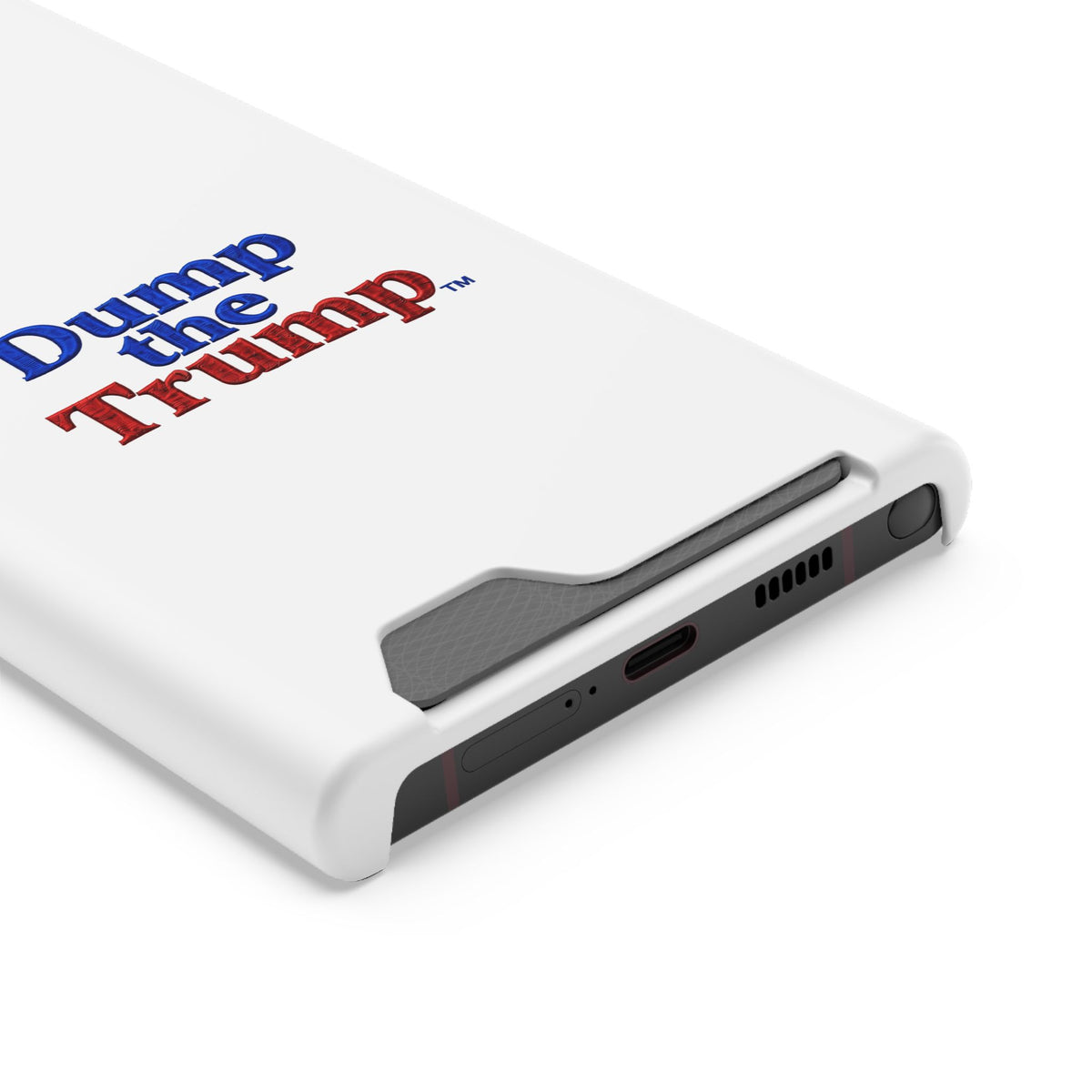 DT Trump iPhone/Samsung Case With Card Holder (WHITE)
