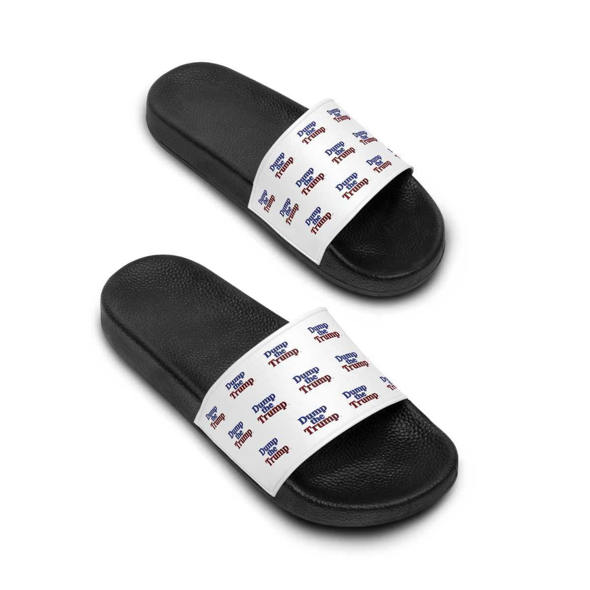 DT Trump Slide Sandals — "Dump the Trump" Patriotic Slides