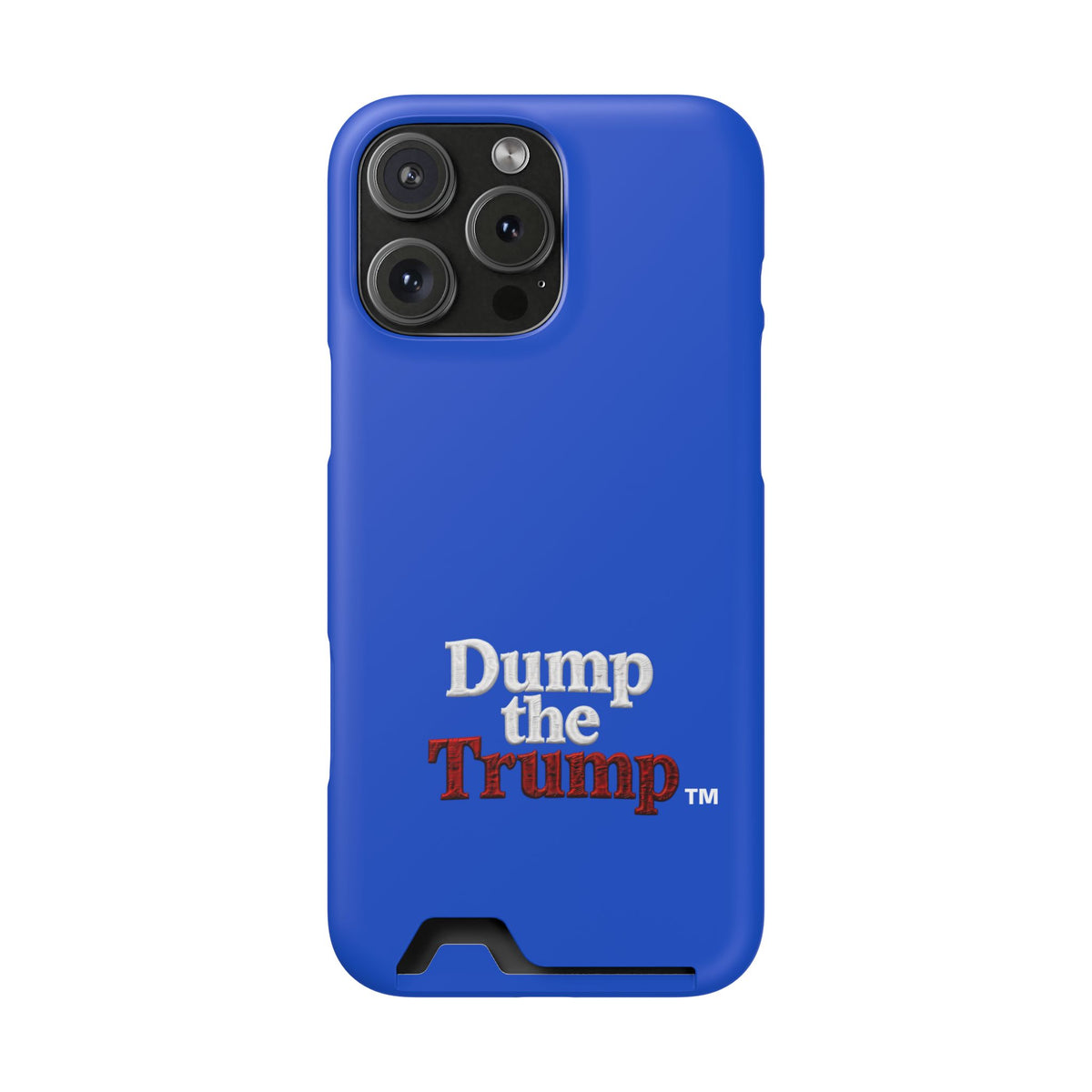 DT Trump iPhone/Samsung Case With Card Holder (BLUE)