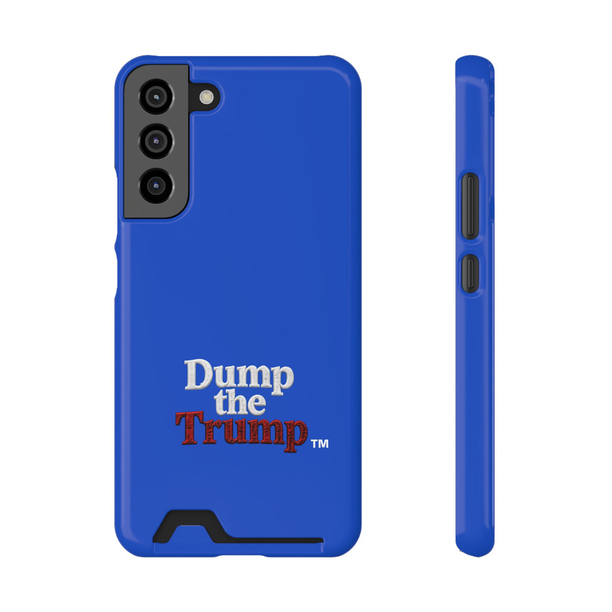 DT Trump iPhone/Samsung Case With Card Holder (BLUE)