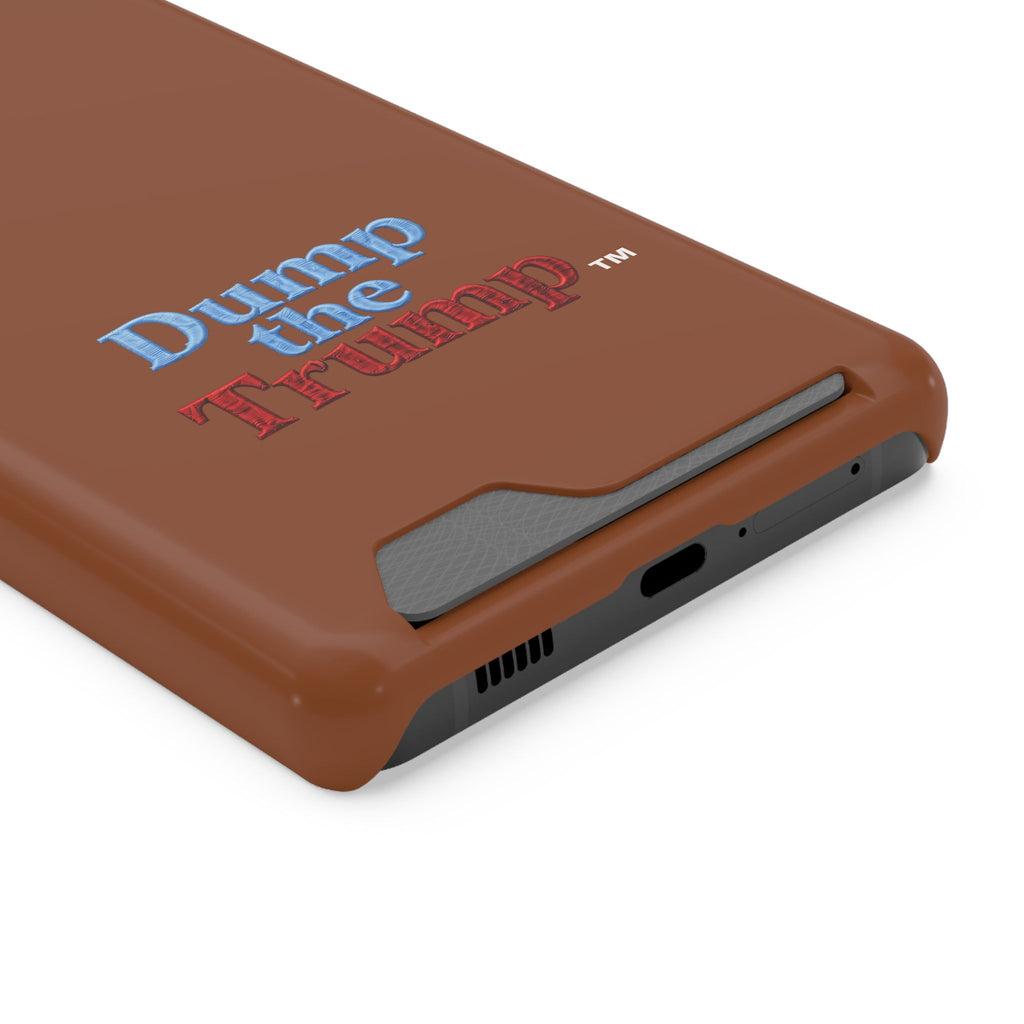 DT Trump iPhone/Samsung Case With Card Holder (BROWN)