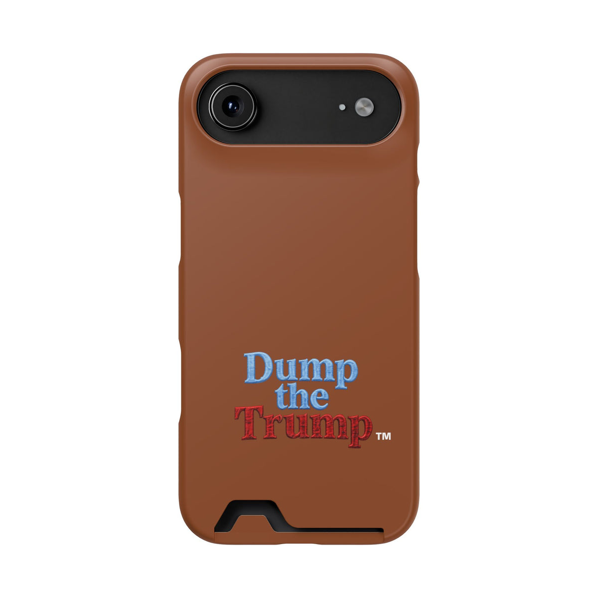 DT Trump iPhone/Samsung Case With Card Holder (BROWN)