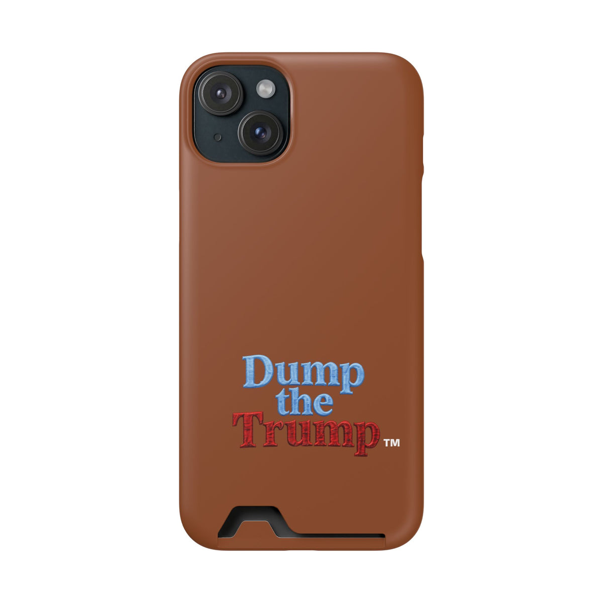 DT Trump iPhone/Samsung Case With Card Holder (BROWN)