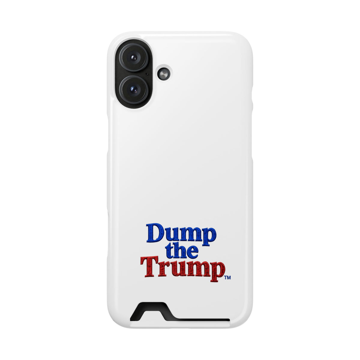 DT Trump iPhone/Samsung Case With Card Holder (WHITE)