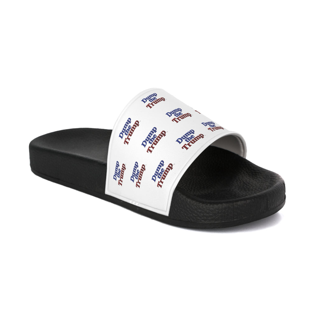DT Trump Slide Sandals — "Dump the Trump" Patriotic Slides
