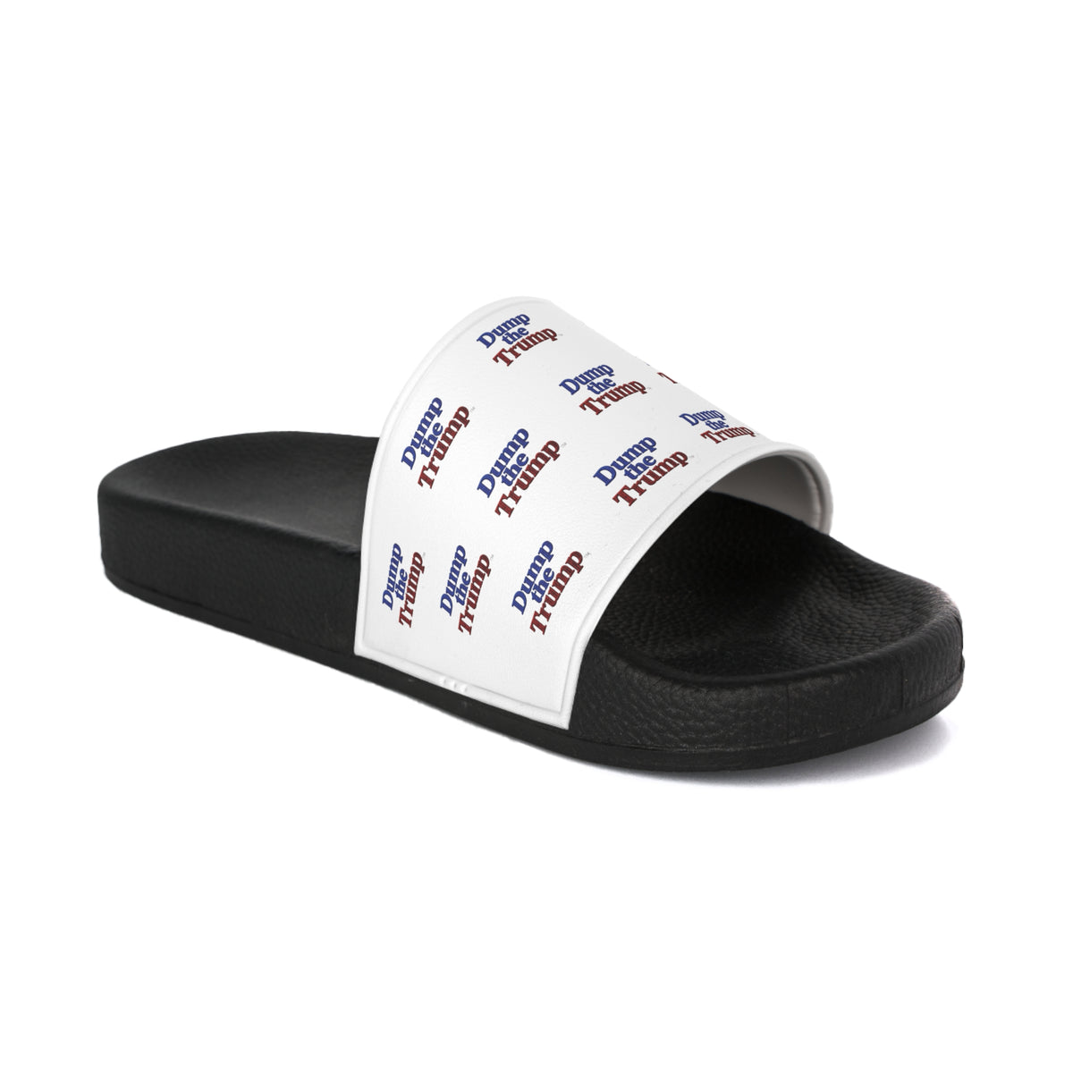 DT Trump Slide Sandals — "Dump the Trump" Patriotic Slides