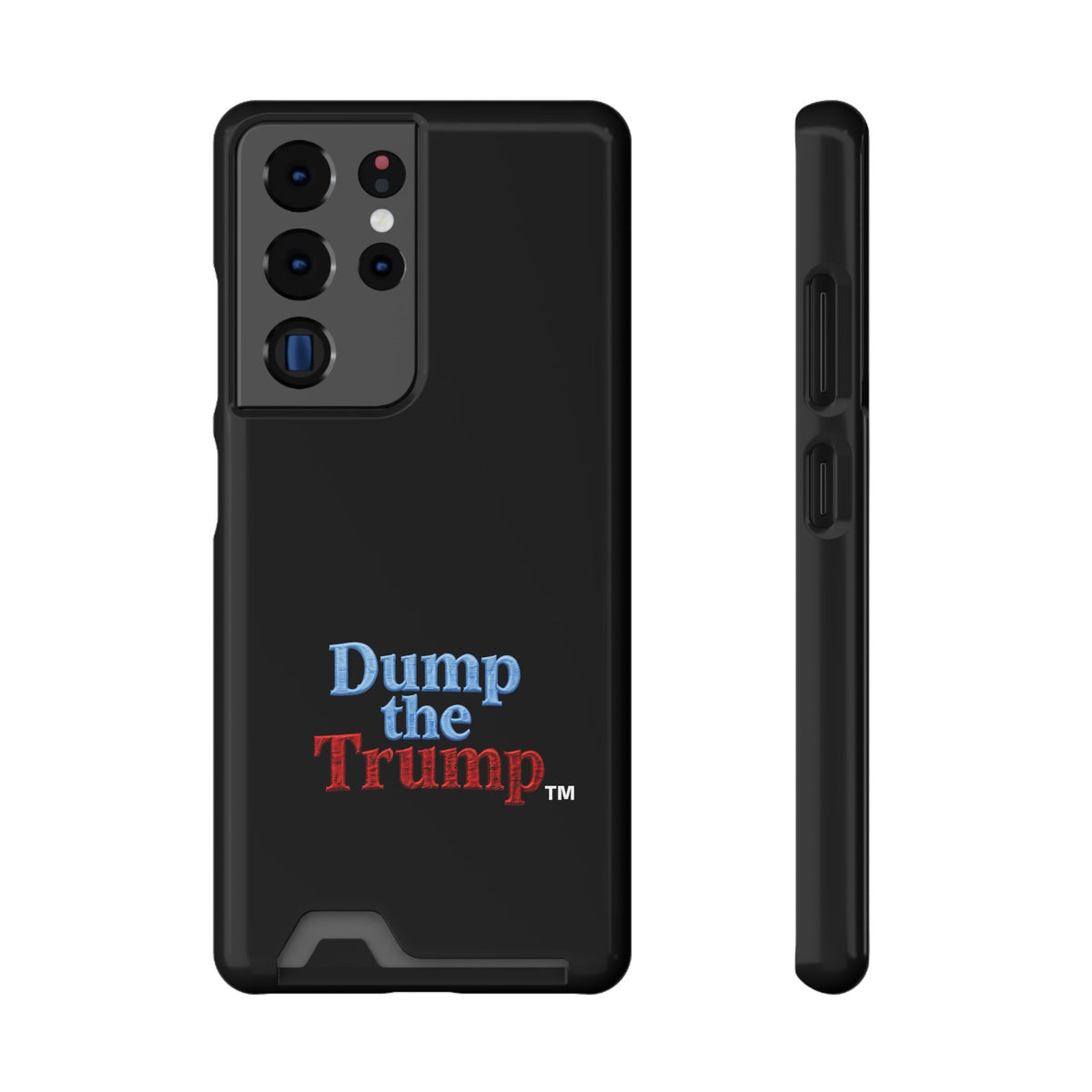DT Trump iPhone/Samsung Case With Card Holder (BLACK)