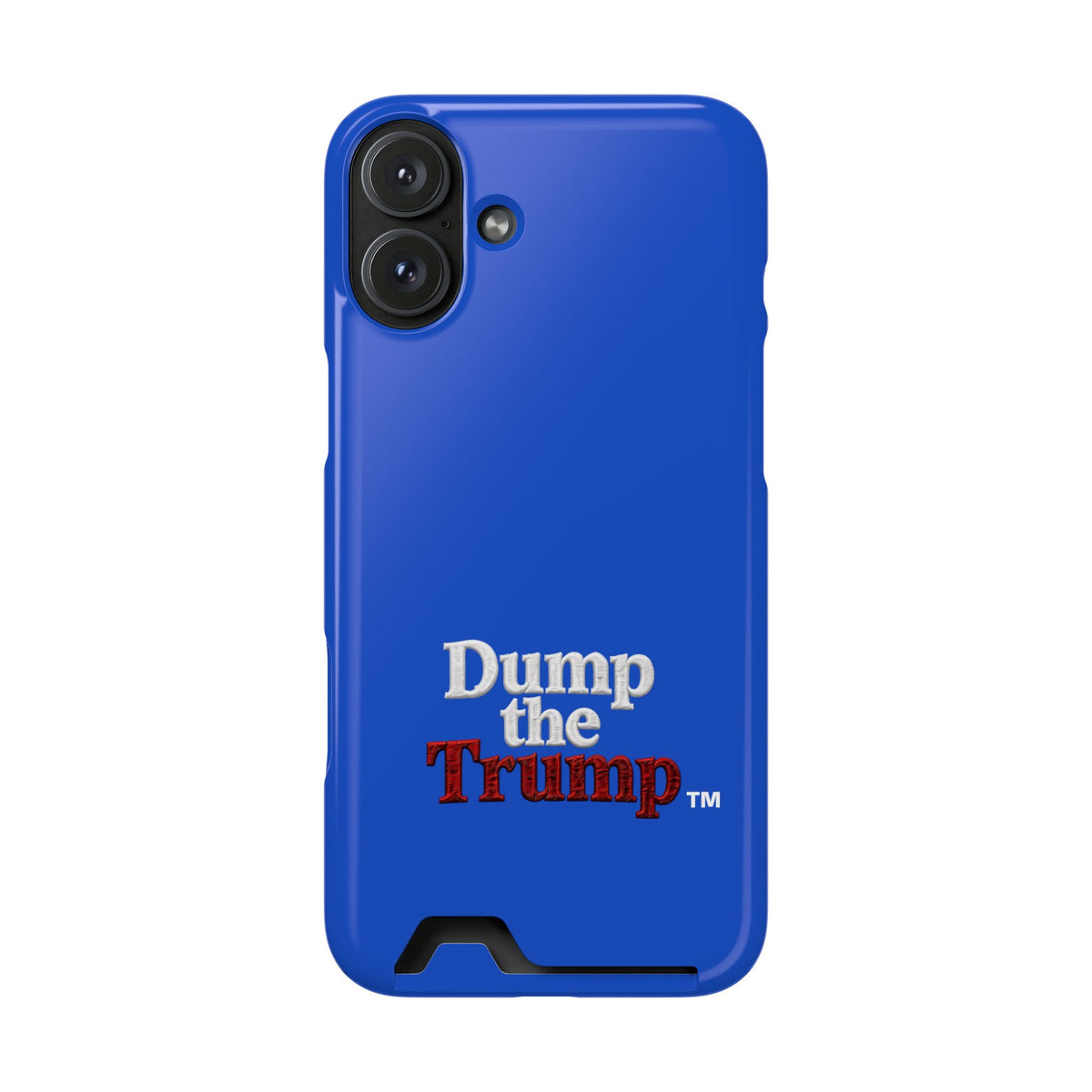 DT Trump iPhone/Samsung Case With Card Holder (BLUE)