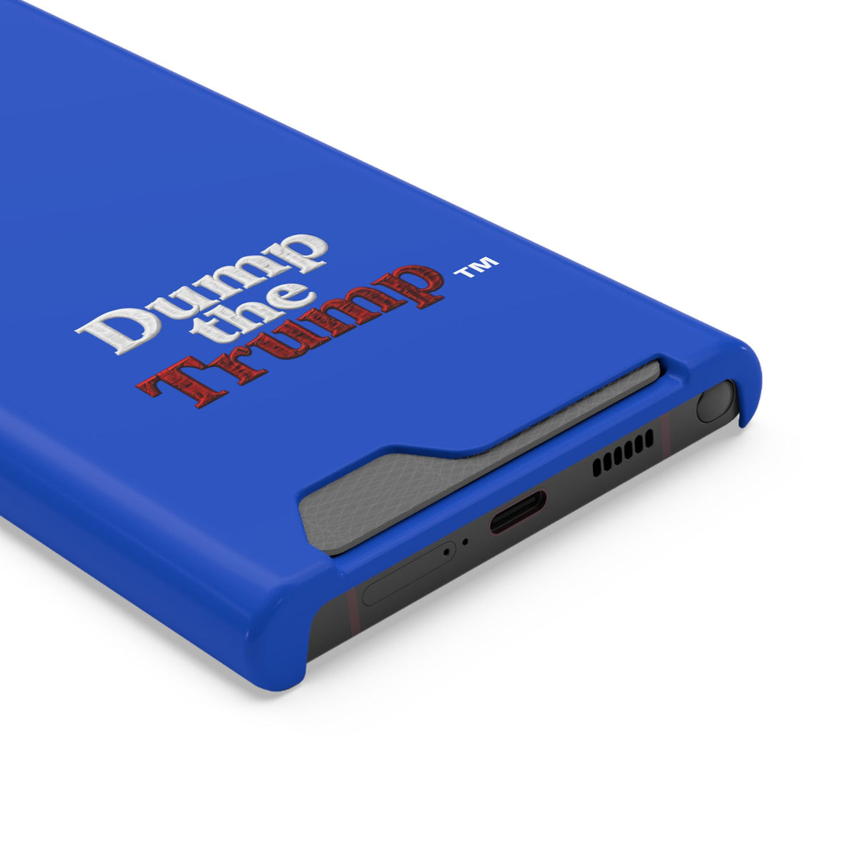 DT Trump iPhone/Samsung Case With Card Holder (BLUE)