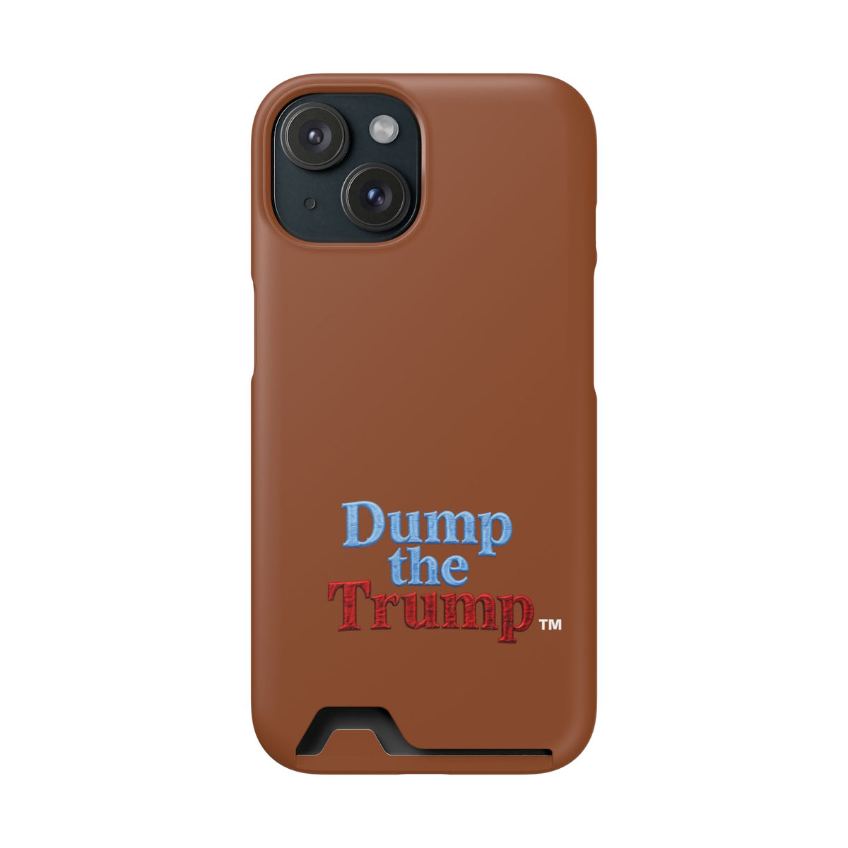 DT Trump iPhone/Samsung Case With Card Holder (BROWN)