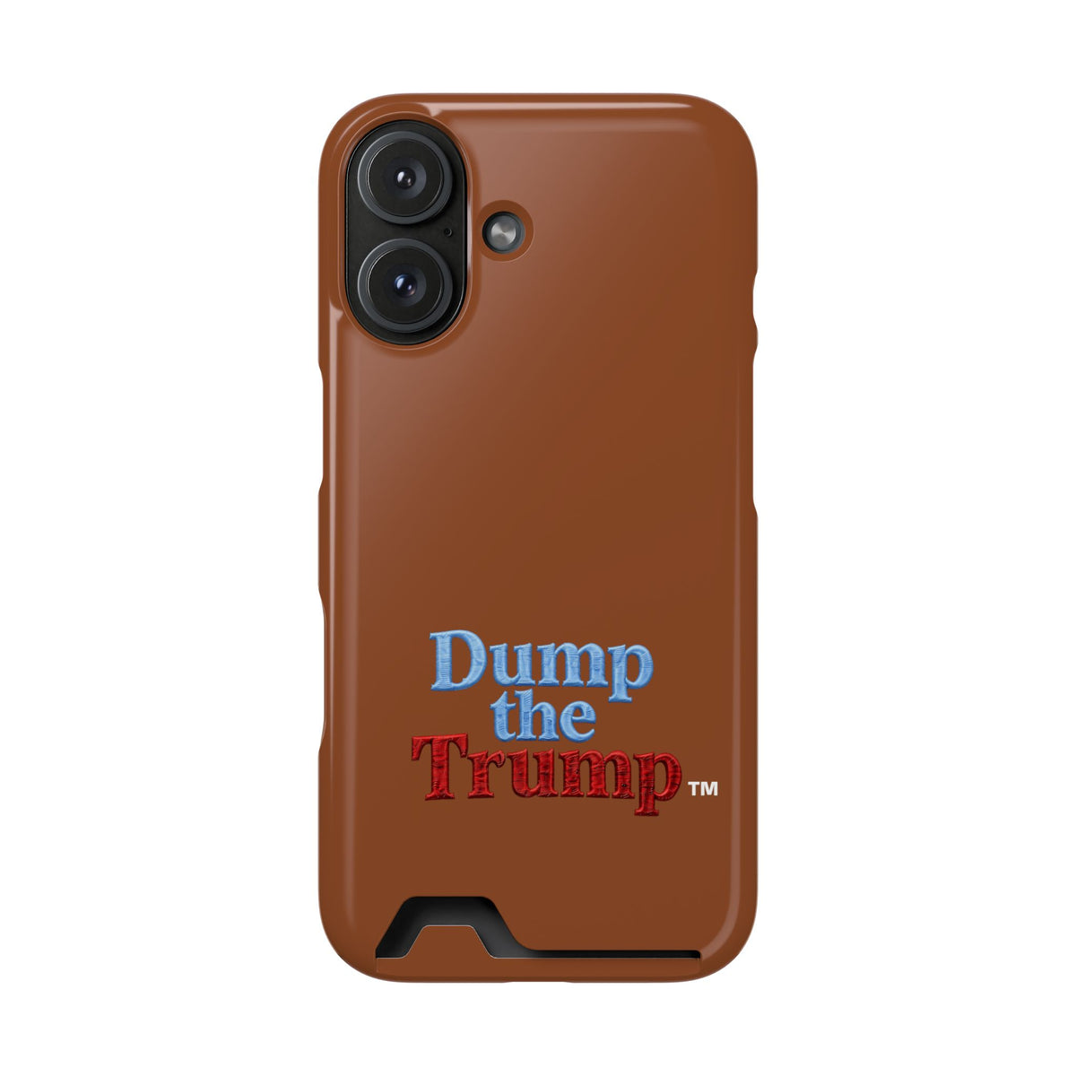 DT Trump iPhone/Samsung Case With Card Holder (BROWN)