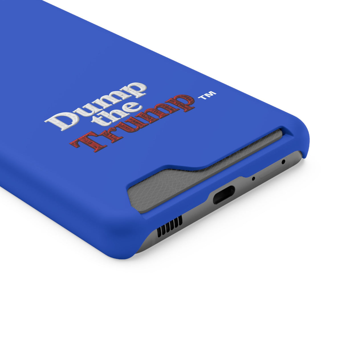 DT Trump iPhone/Samsung Case With Card Holder (BLUE)