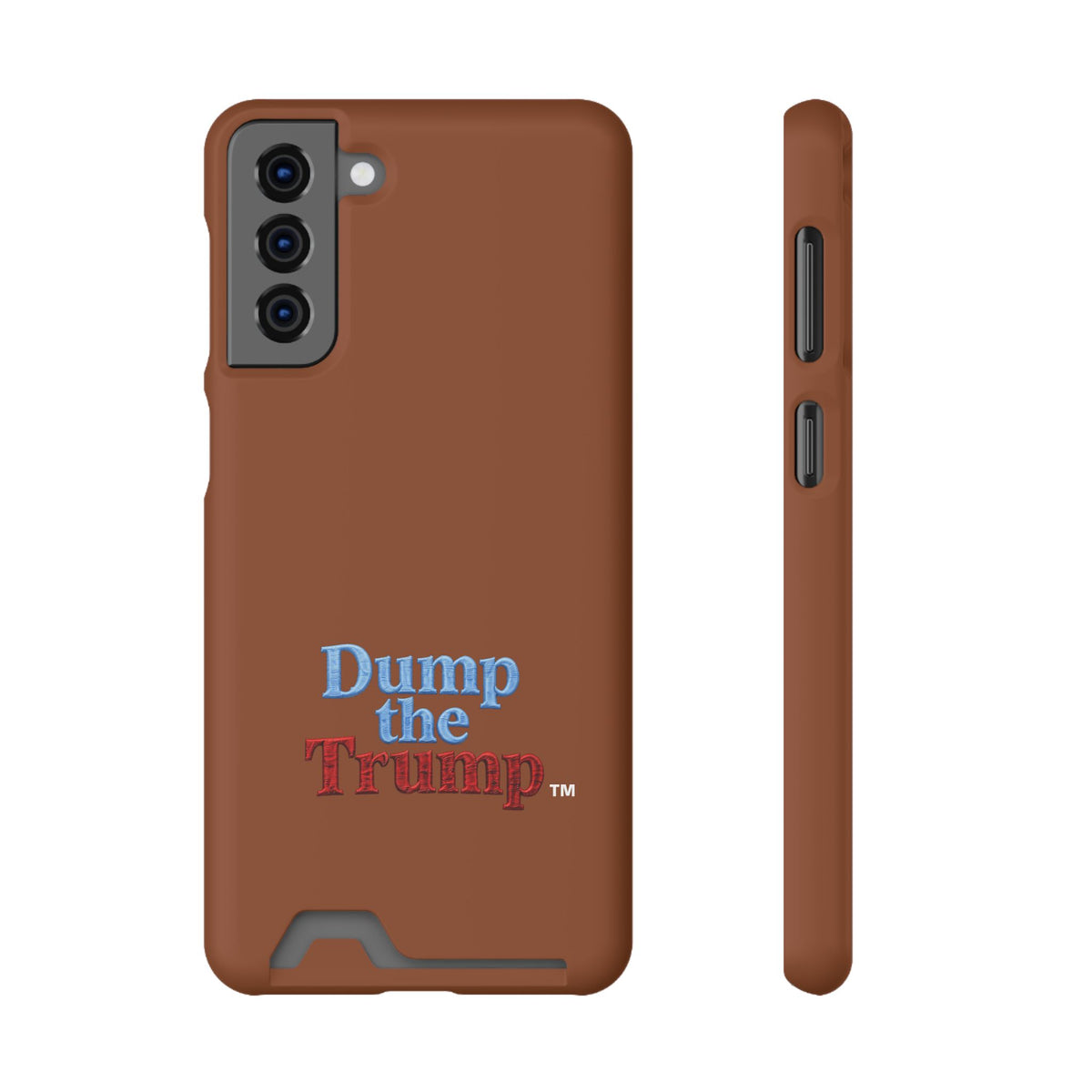 DT Trump iPhone/Samsung Case With Card Holder (BROWN)