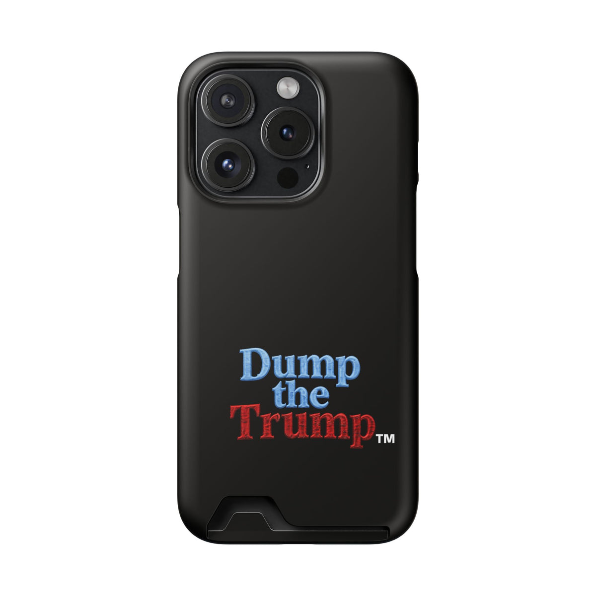 DT Trump iPhone/Samsung Case With Card Holder (BLACK)
